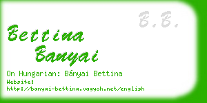 bettina banyai business card