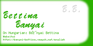 bettina banyai business card